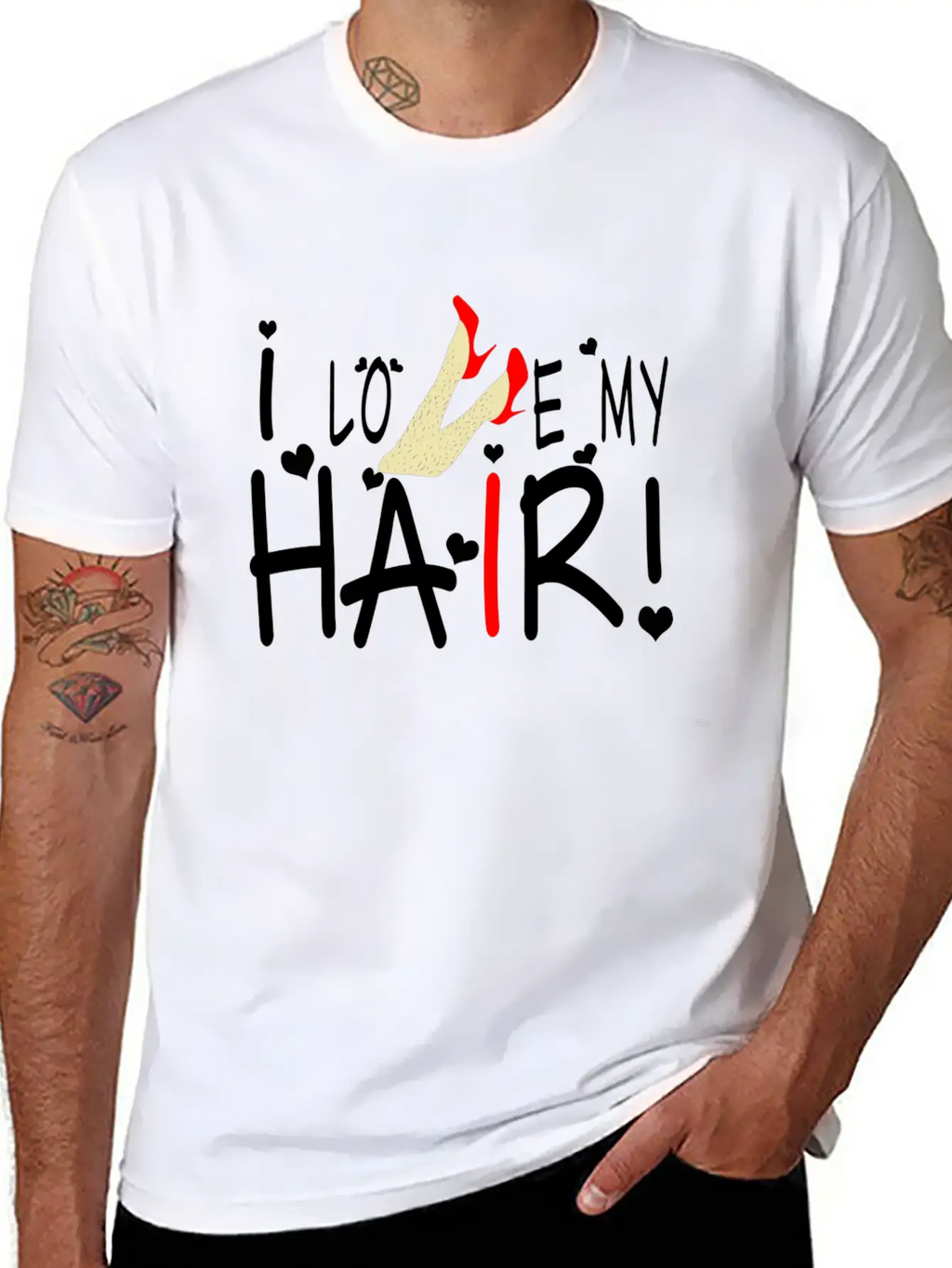 Girl Power: I Love My Hair! Stylish Everyday T-Shirt – Unisex Basic Cotton Tee