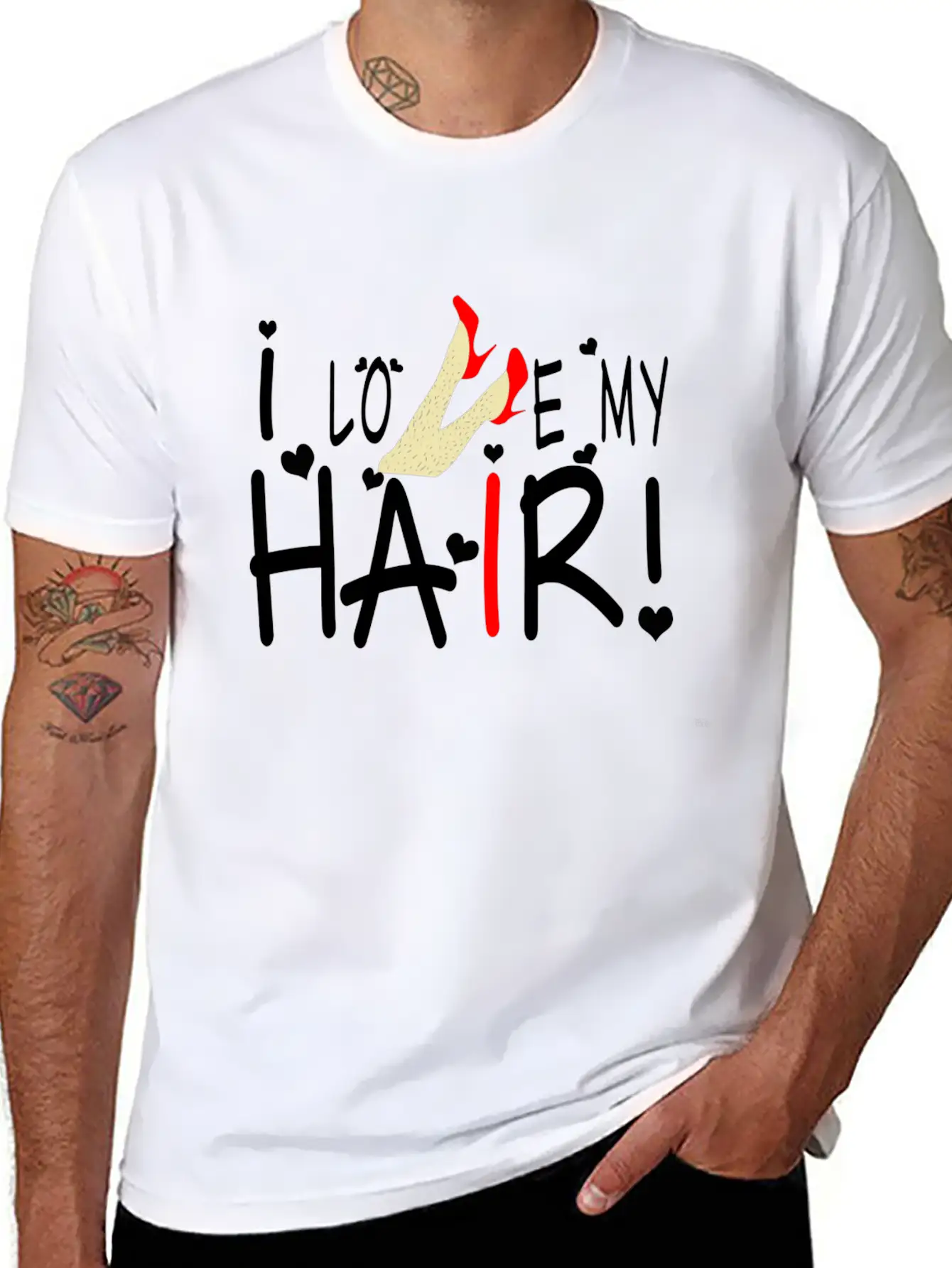 Girl Power: I Love My Hair! Stylish Everyday T-Shirt – Unisex Basic Cotton Tee