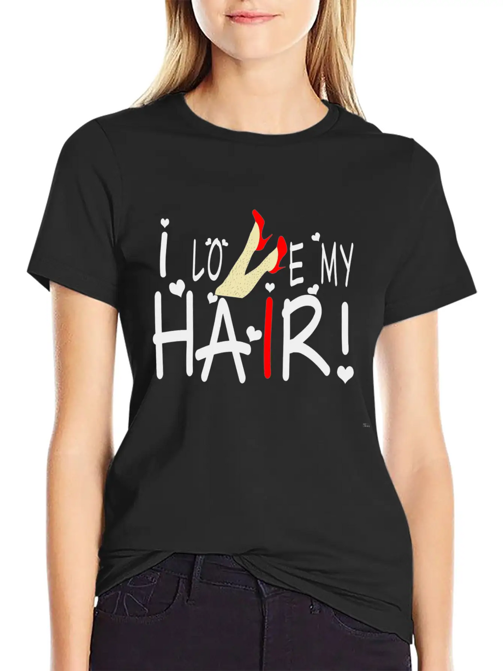 Girl Power: I Love My Hair! Stylish Everyday T-Shirt – Unisex Basic Cotton Tee