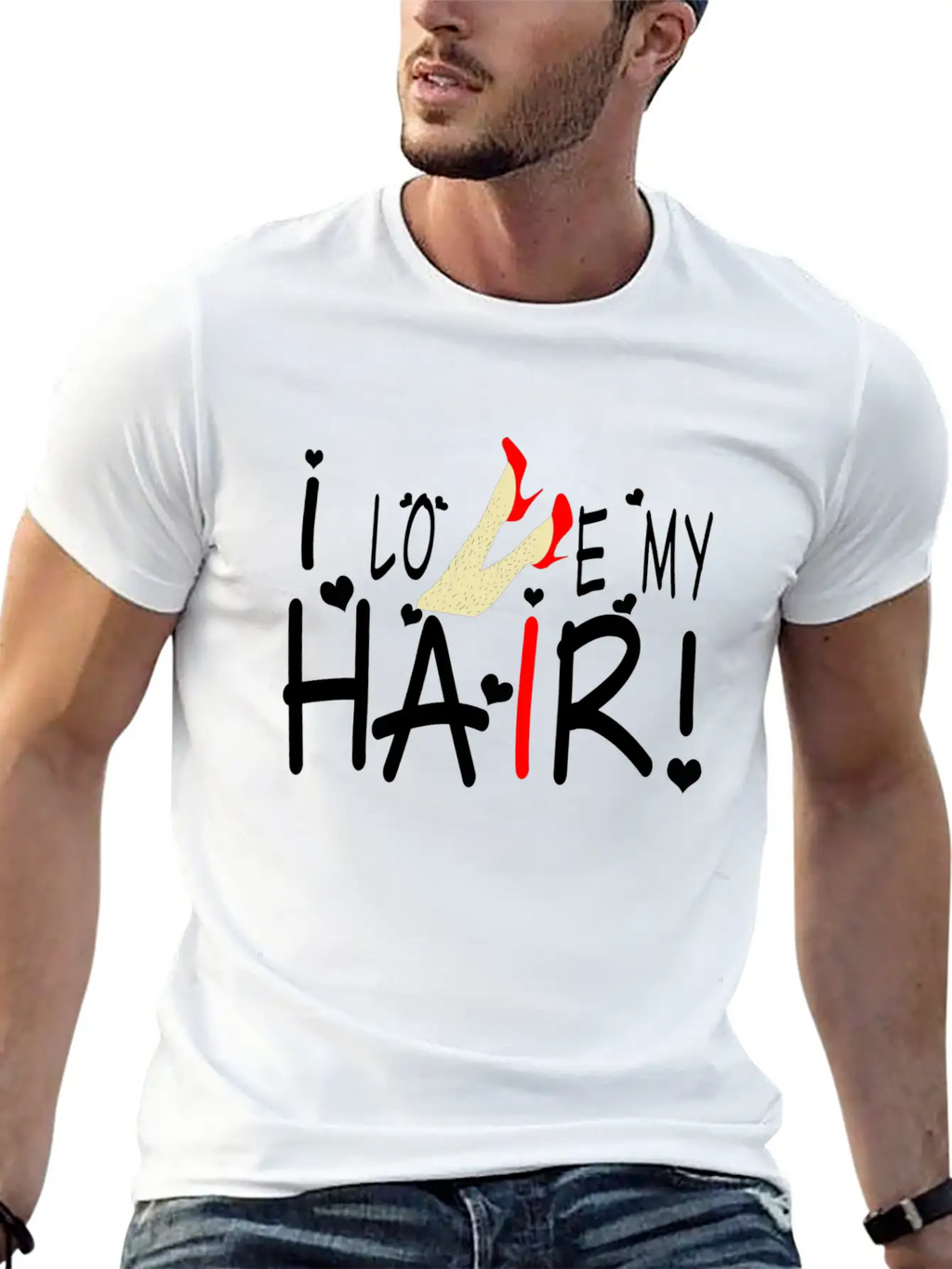 Girl Power: I Love My Hair! Stylish Everyday T-Shirt – Unisex Basic Cotton Tee