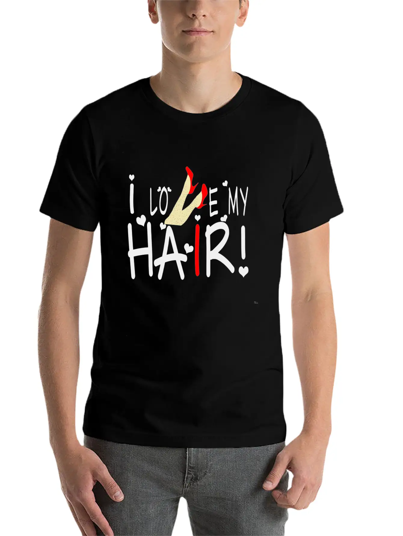 Girl Power: I Love My Hair! Stylish Everyday T-Shirt – Unisex Basic Cotton Tee