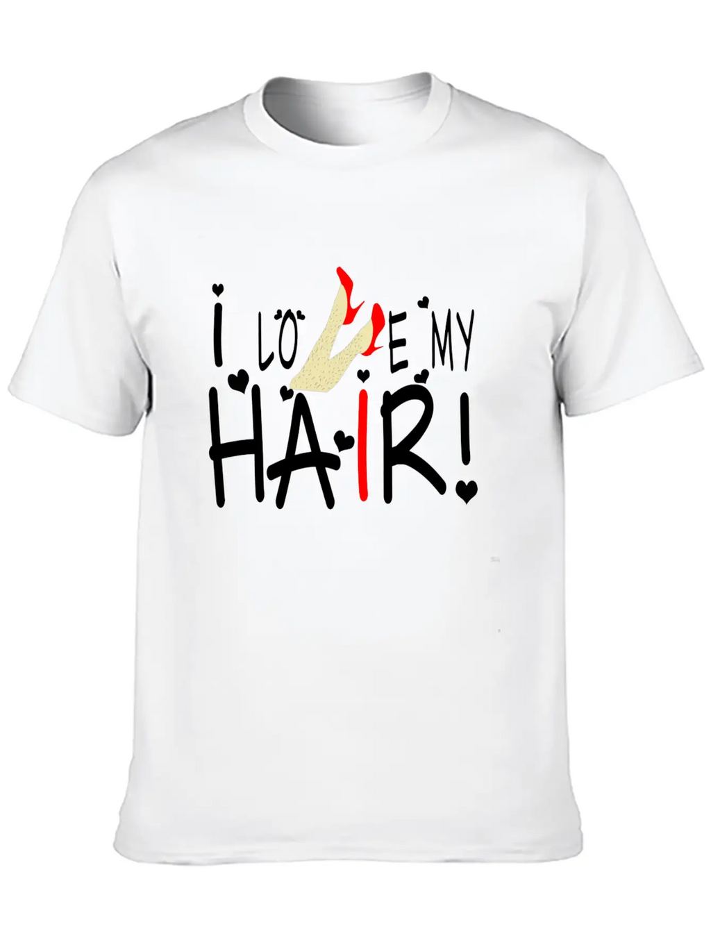 Girl Power: I Love My Hair! Stylish Everyday T-Shirt – Unisex Basic Cotton Tee