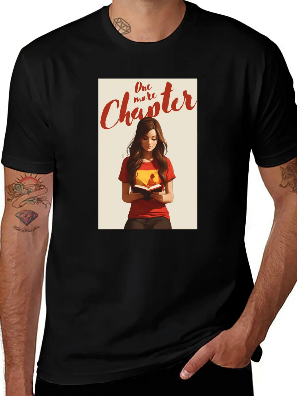 Girl Reading A Book Classic Cotton Tee – Unisex Comfort For Any Season