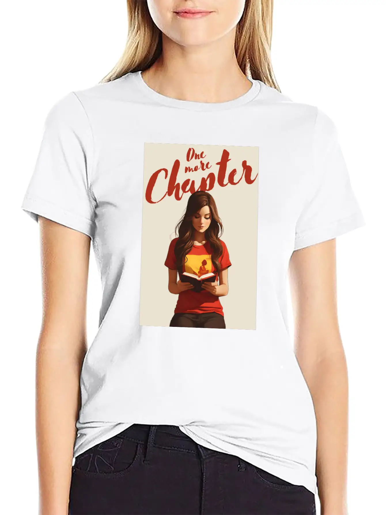 Girl Reading A Book Classic Cotton Tee – Unisex Comfort For Any Season