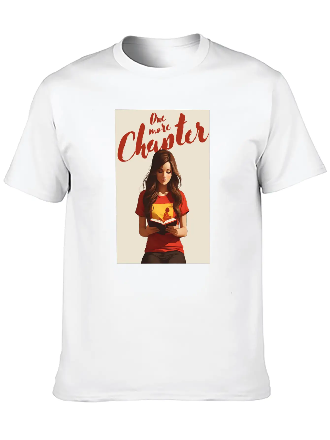 Girl Reading A Book Classic Cotton Tee – Unisex Comfort For Any Season