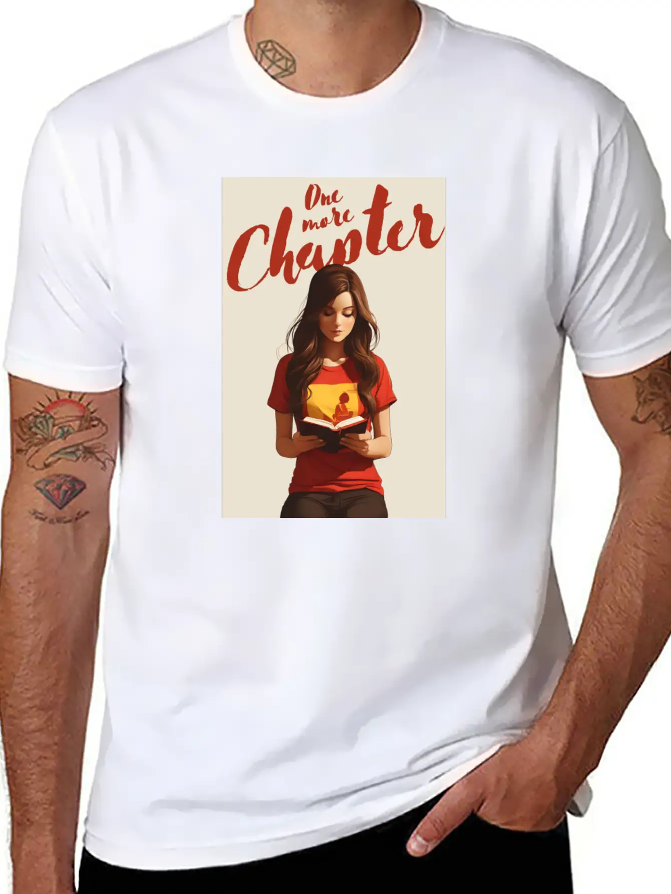 Girl Reading A Book Classic Cotton Tee – Unisex Comfort For Any Season