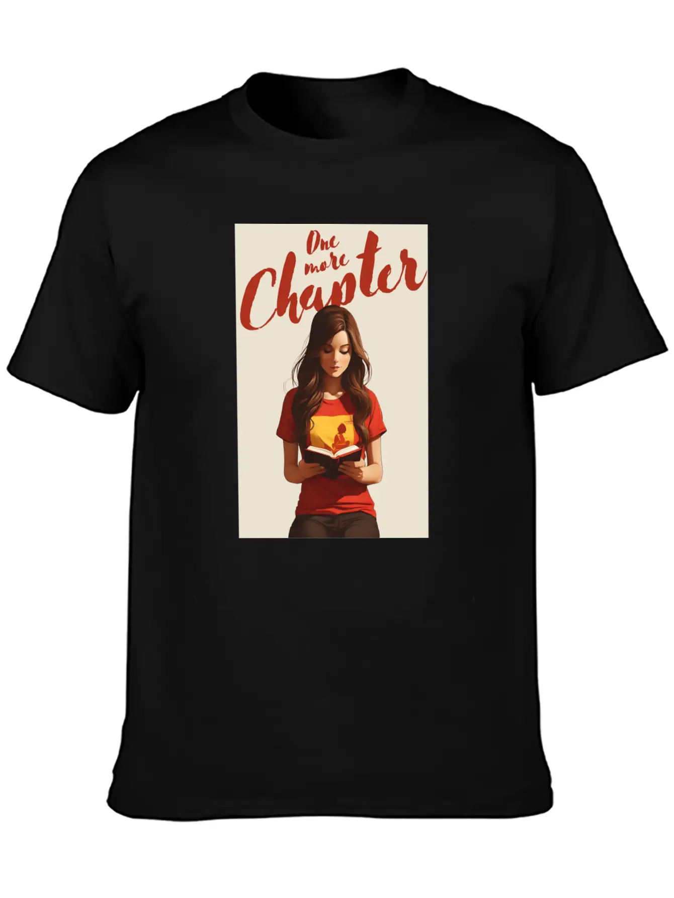 Girl Reading A Book Classic Cotton Tee – Unisex Comfort For Any Season