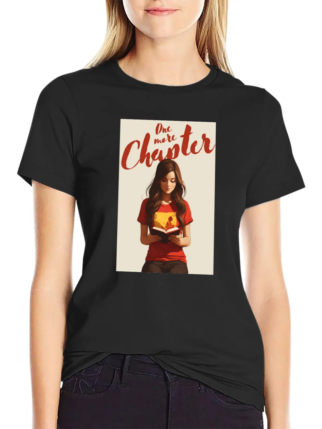 Girl Reading A Book Classic Cotton Tee – Unisex Comfort For Any Season