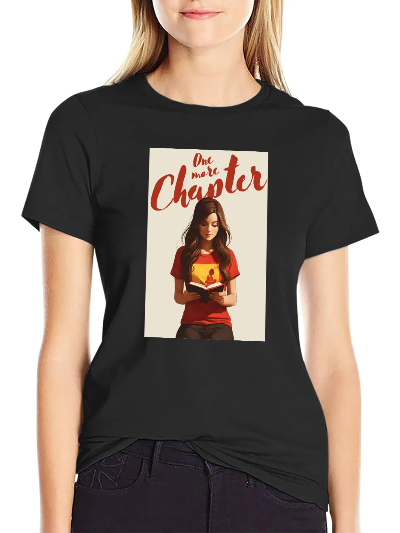Girl Reading A Book Classic Cotton Tee – Unisex Comfort For Any Season
