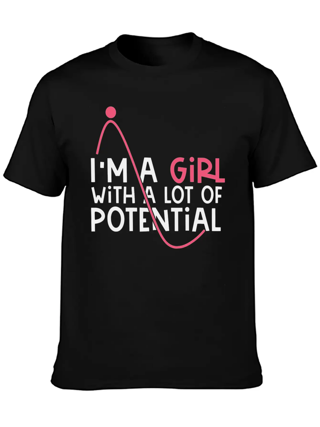 Girl With A Lot Of Potential, STEM, Science, Girl Classic Cotton Tee – Unisex Comfort For Any Season