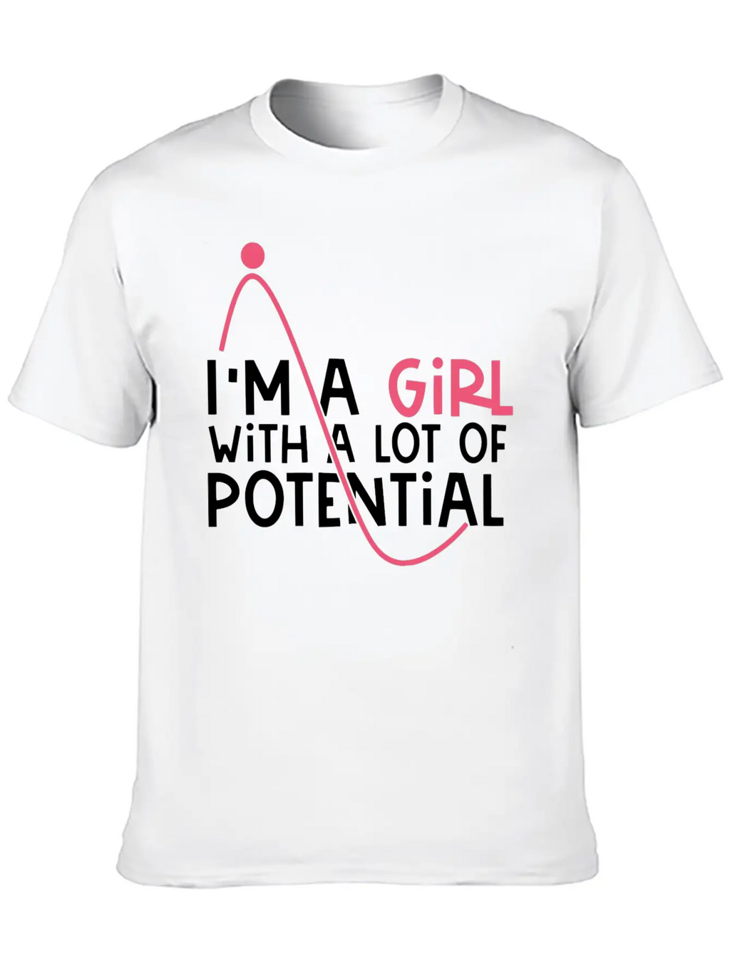 Girl With A Lot Of Potential, STEM, Science, Girl Classic Cotton Tee – Unisex Comfort For Any Season