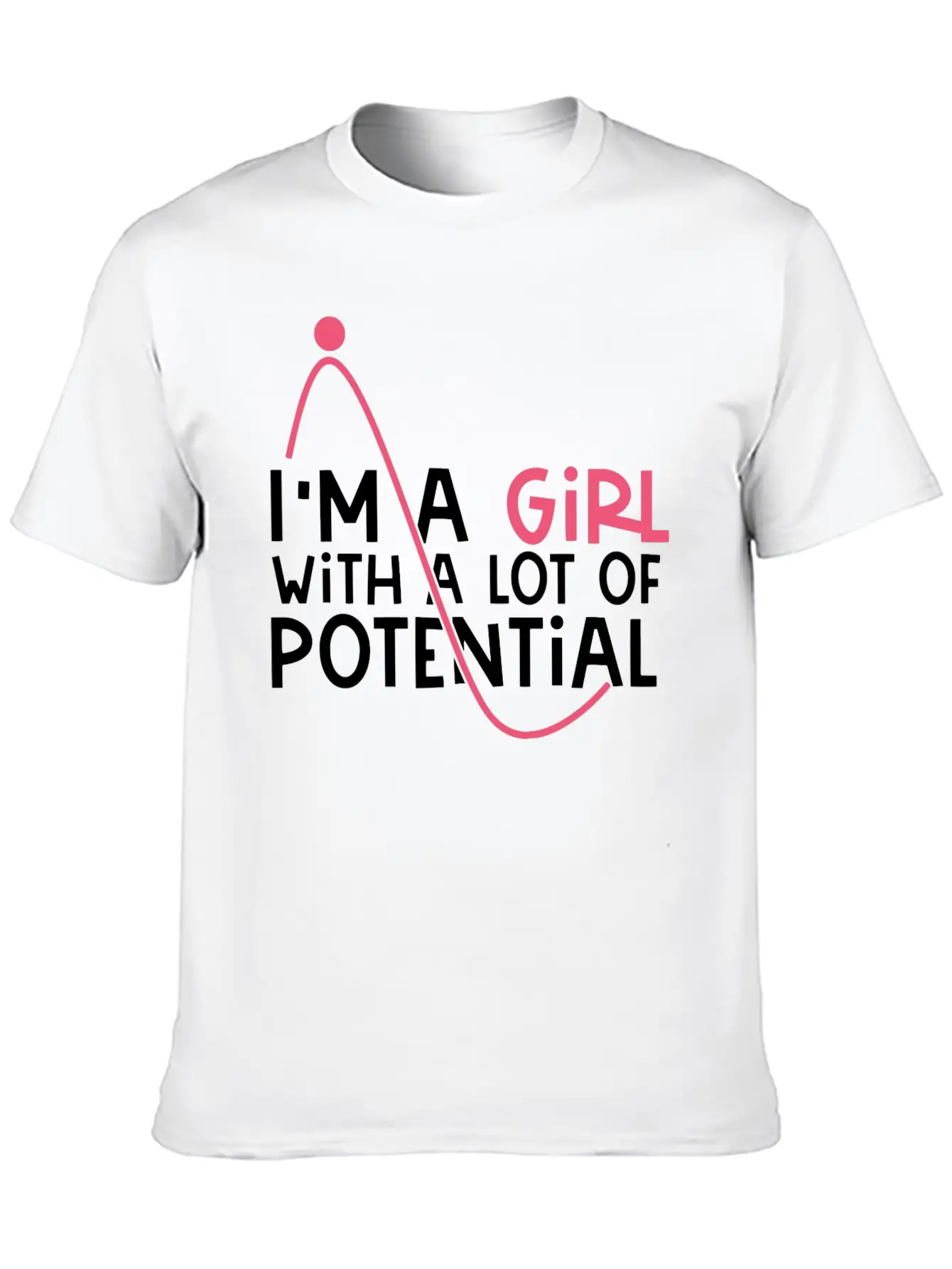 Girl With A Lot Of Potential, STEM, Science, Girl Classic Cotton Tee – Unisex Comfort For Any Season