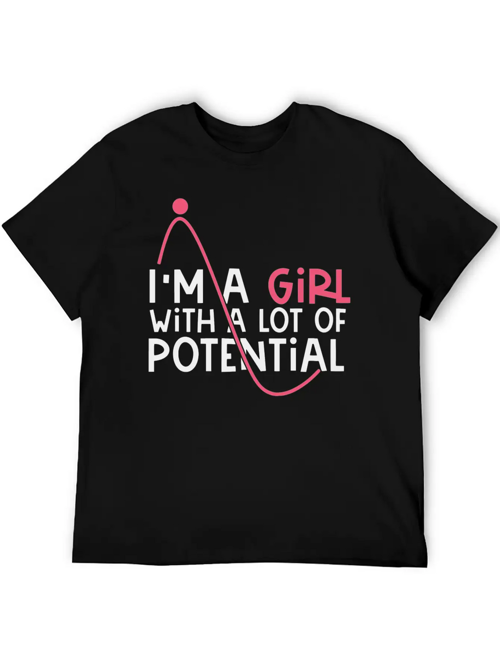 Girl With A Lot Of Potential, STEM, Science, Girl Classic Cotton Tee – Unisex Comfort For Any Season