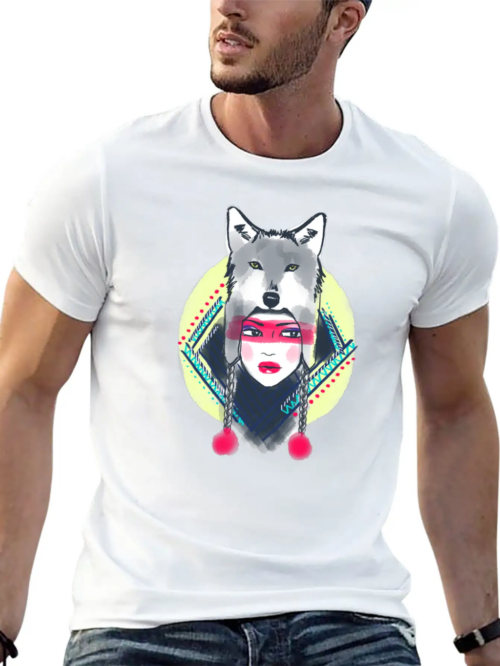 Girl With Wolf Hat Classic Cotton Tee – Unisex Comfort For Any Season