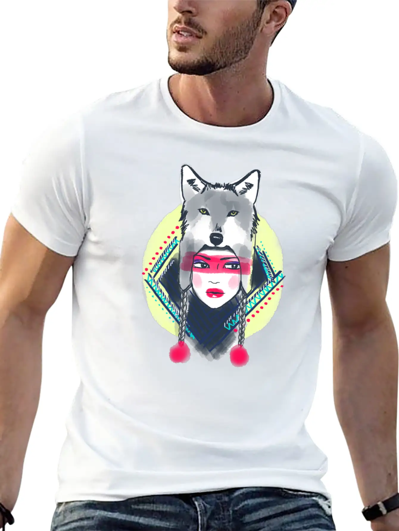 Girl With Wolf Hat Classic Cotton Tee – Unisex Comfort For Any Season