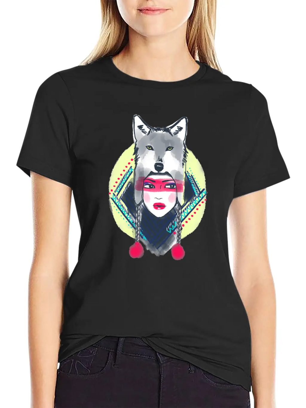Girl With Wolf Hat Classic Cotton Tee – Unisex Comfort For Any Season