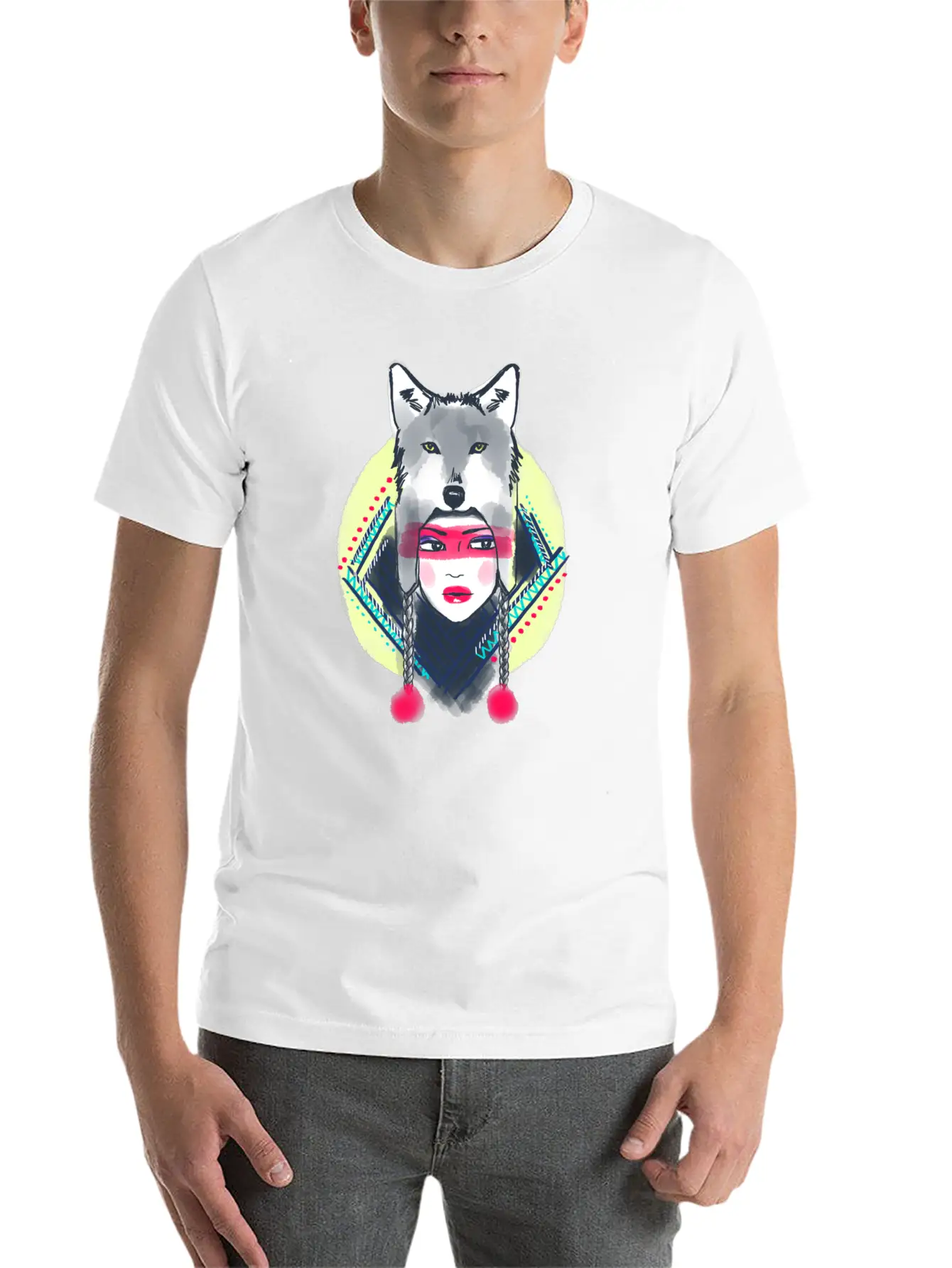 Girl With Wolf Hat Classic Cotton Tee – Unisex Comfort For Any Season