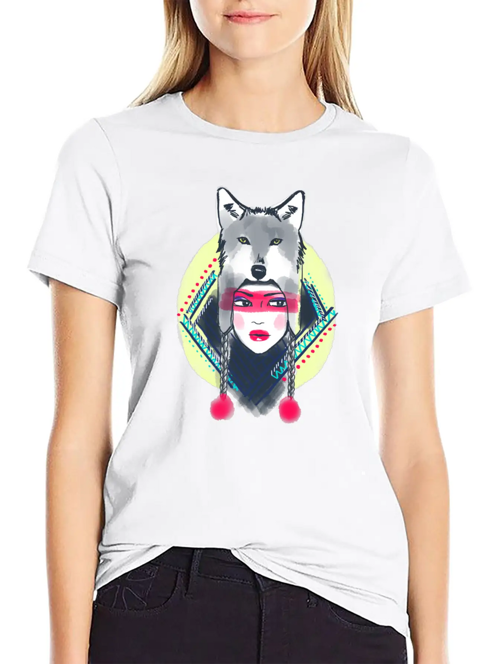 Girl With Wolf Hat Classic Cotton Tee – Unisex Comfort For Any Season