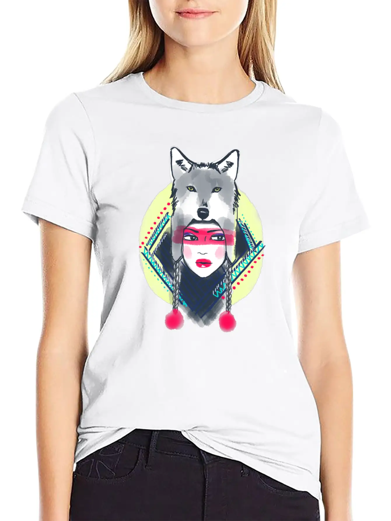 Girl With Wolf Hat Classic Cotton Tee – Unisex Comfort For Any Season