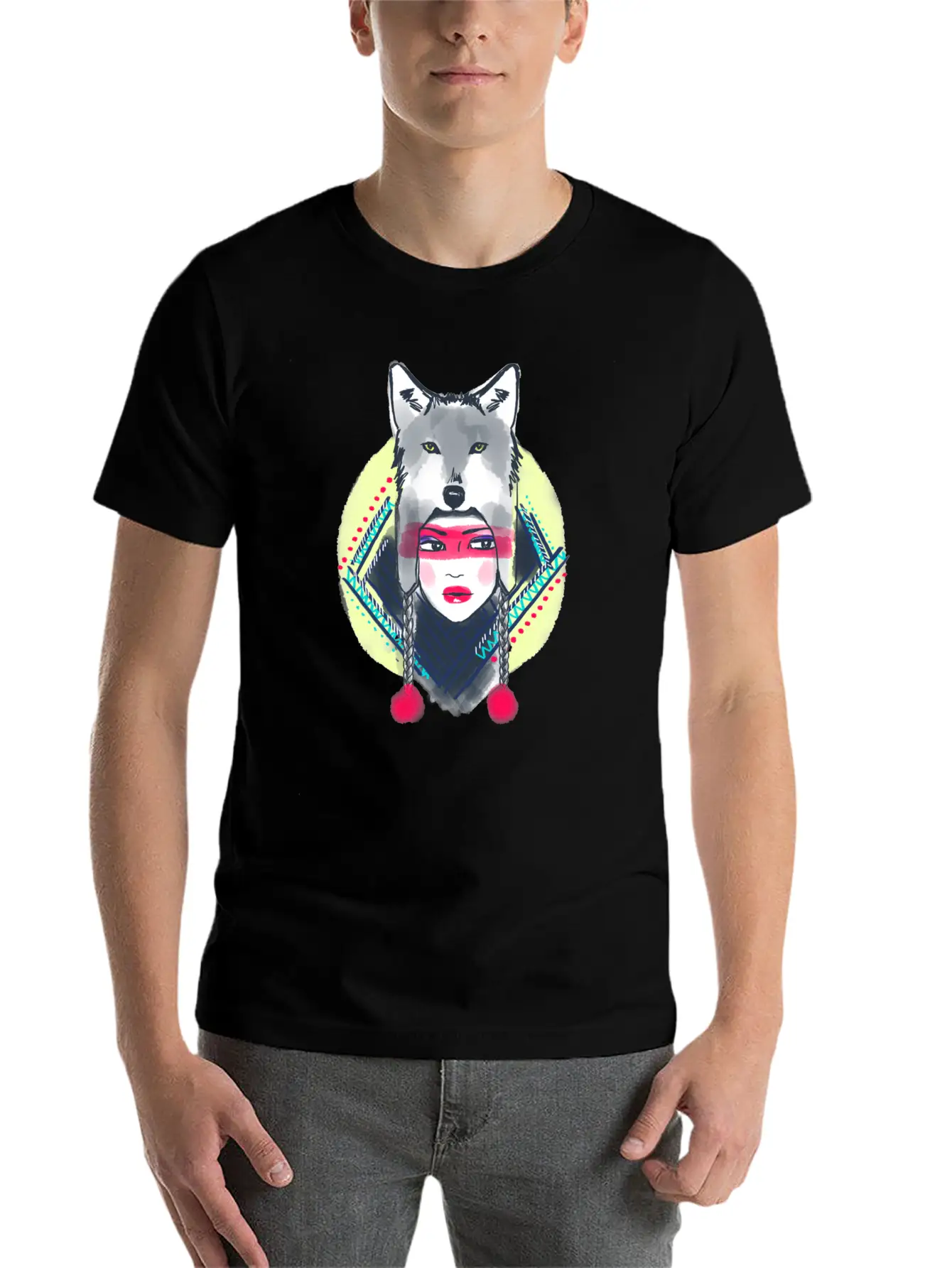 Girl With Wolf Hat Classic Cotton Tee – Unisex Comfort For Any Season