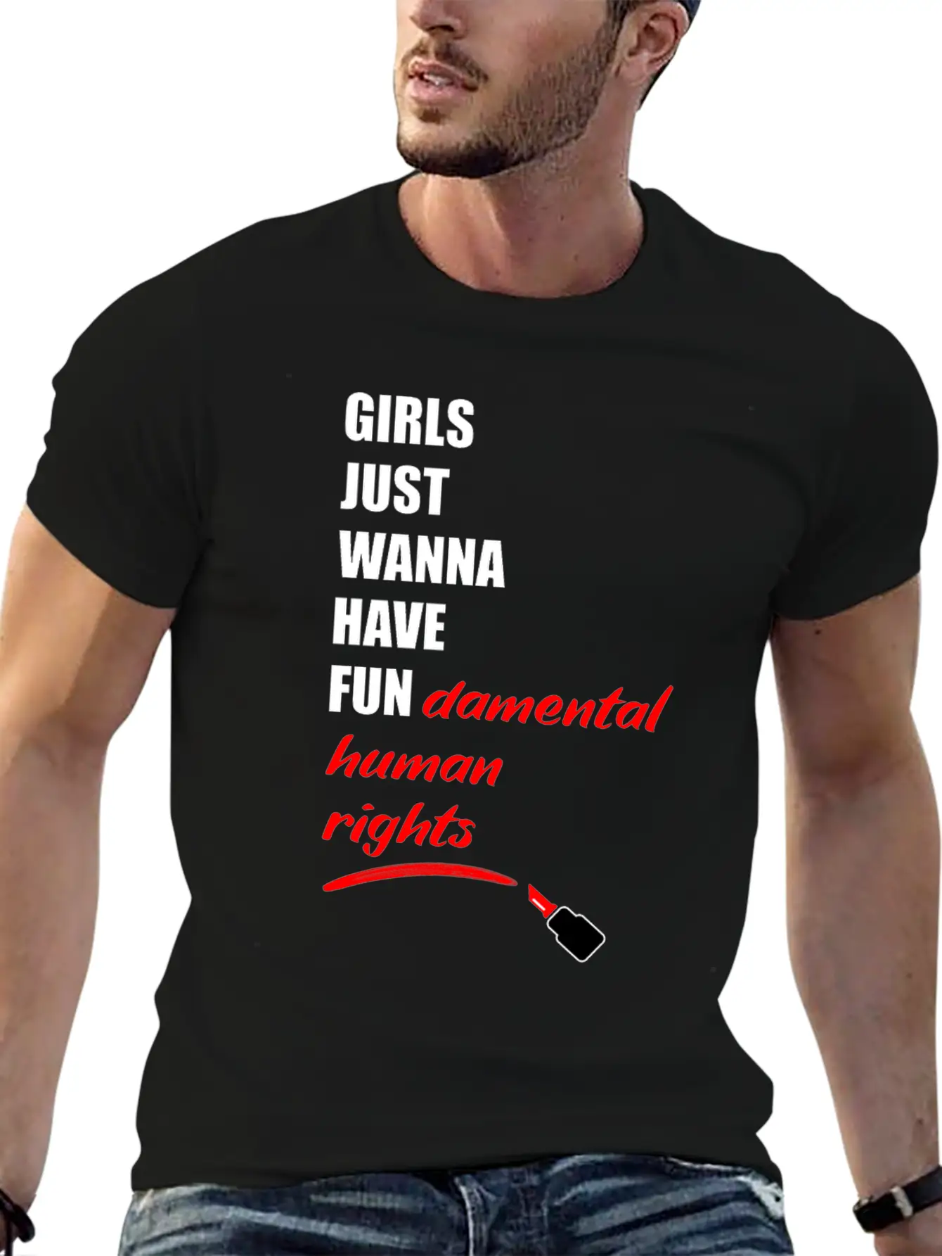 Girls Just Wanna Have Fundermental Human Rights Essential Cotton Tee For Daily Outfits – Unisex Style