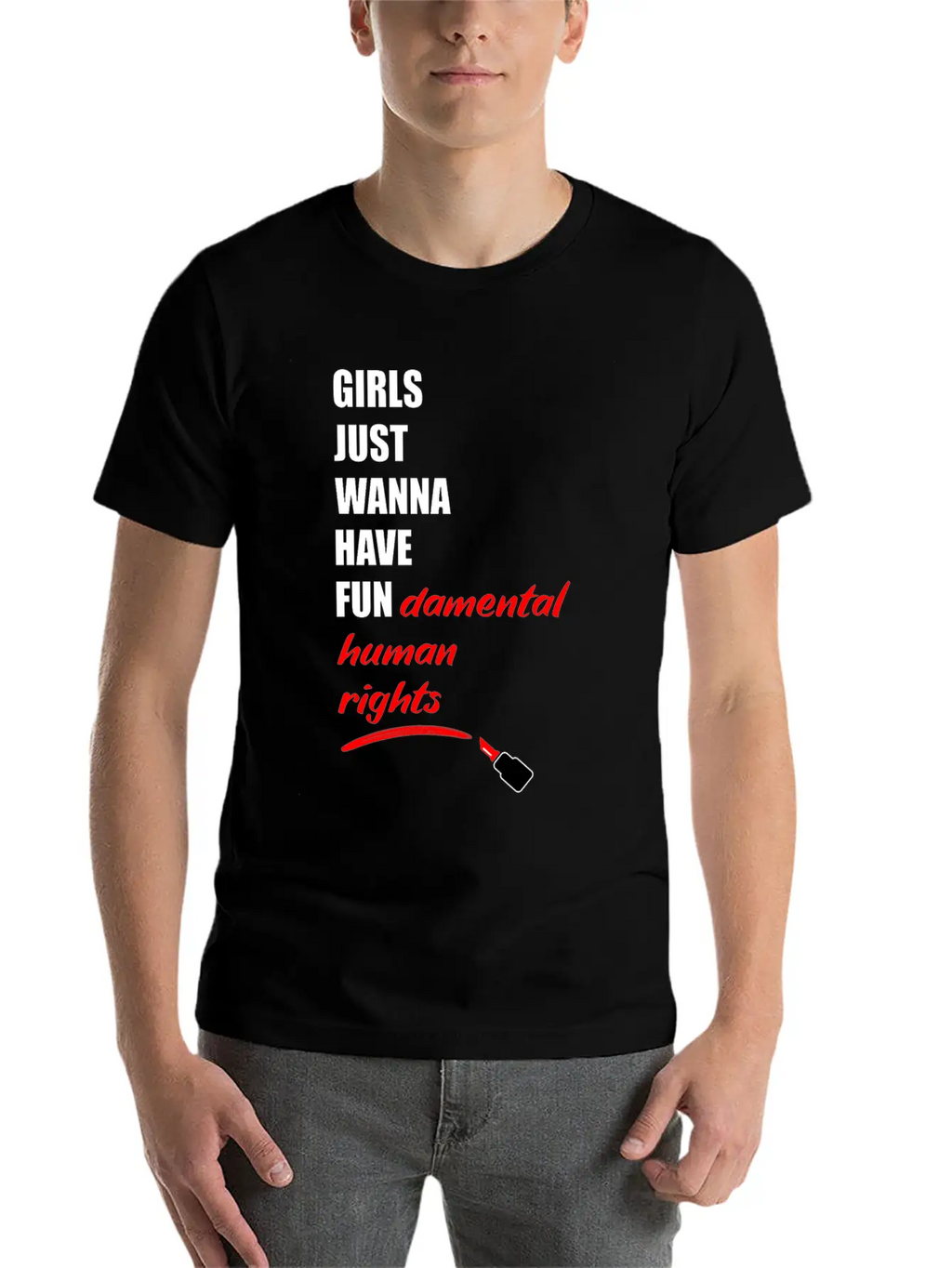 Girls Just Wanna Have Fundermental Human Rights Essential Cotton Tee For Daily Outfits – Unisex Style