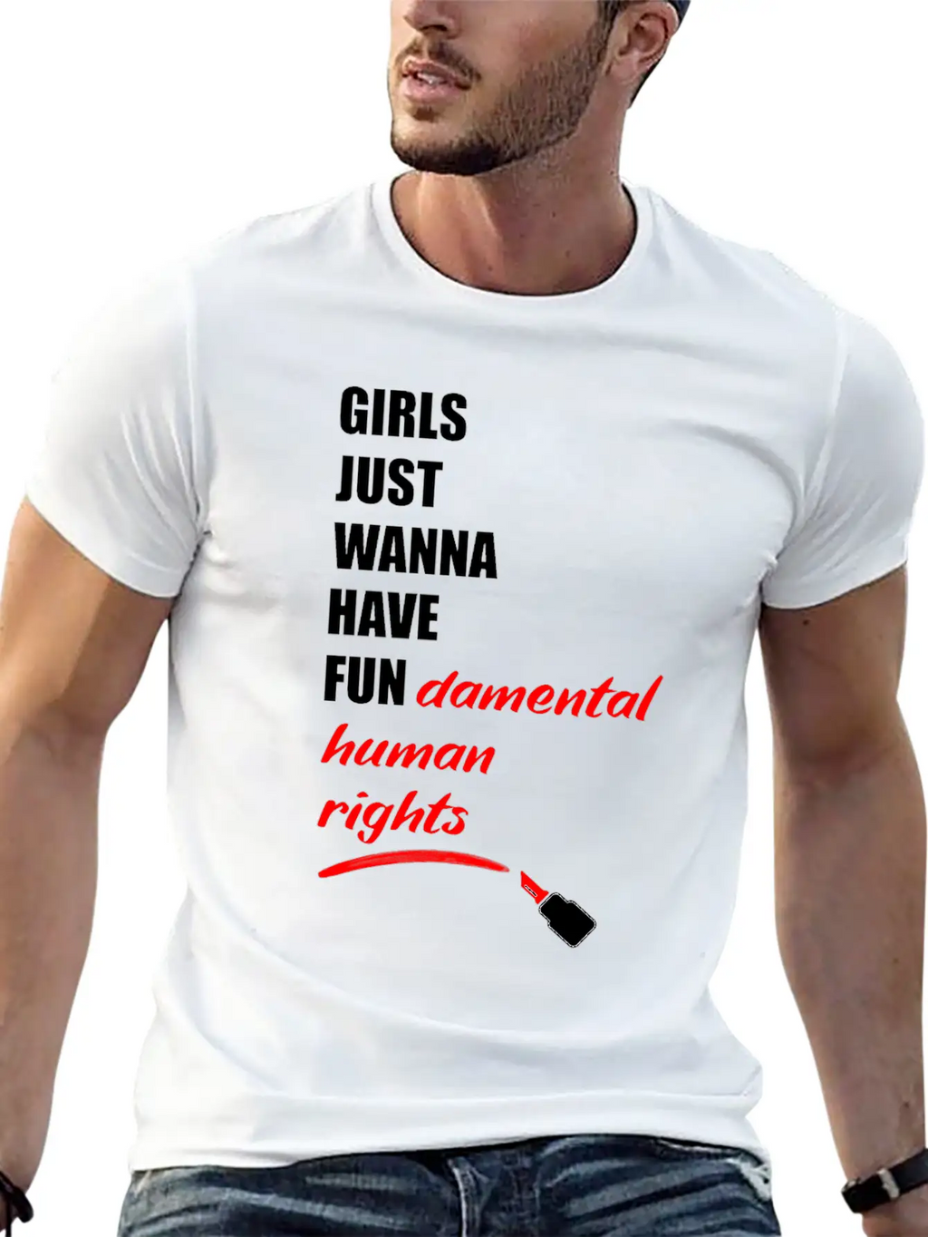Girls Just Wanna Have Fundermental Human Rights Essential Cotton Tee For Daily Outfits – Unisex Style