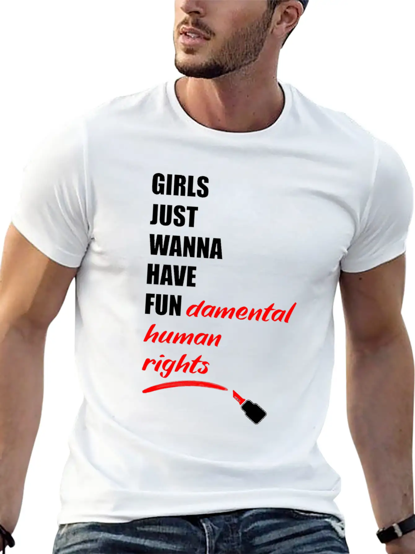 Girls Just Wanna Have Fundermental Human Rights Essential Cotton Tee For Daily Outfits – Unisex Style