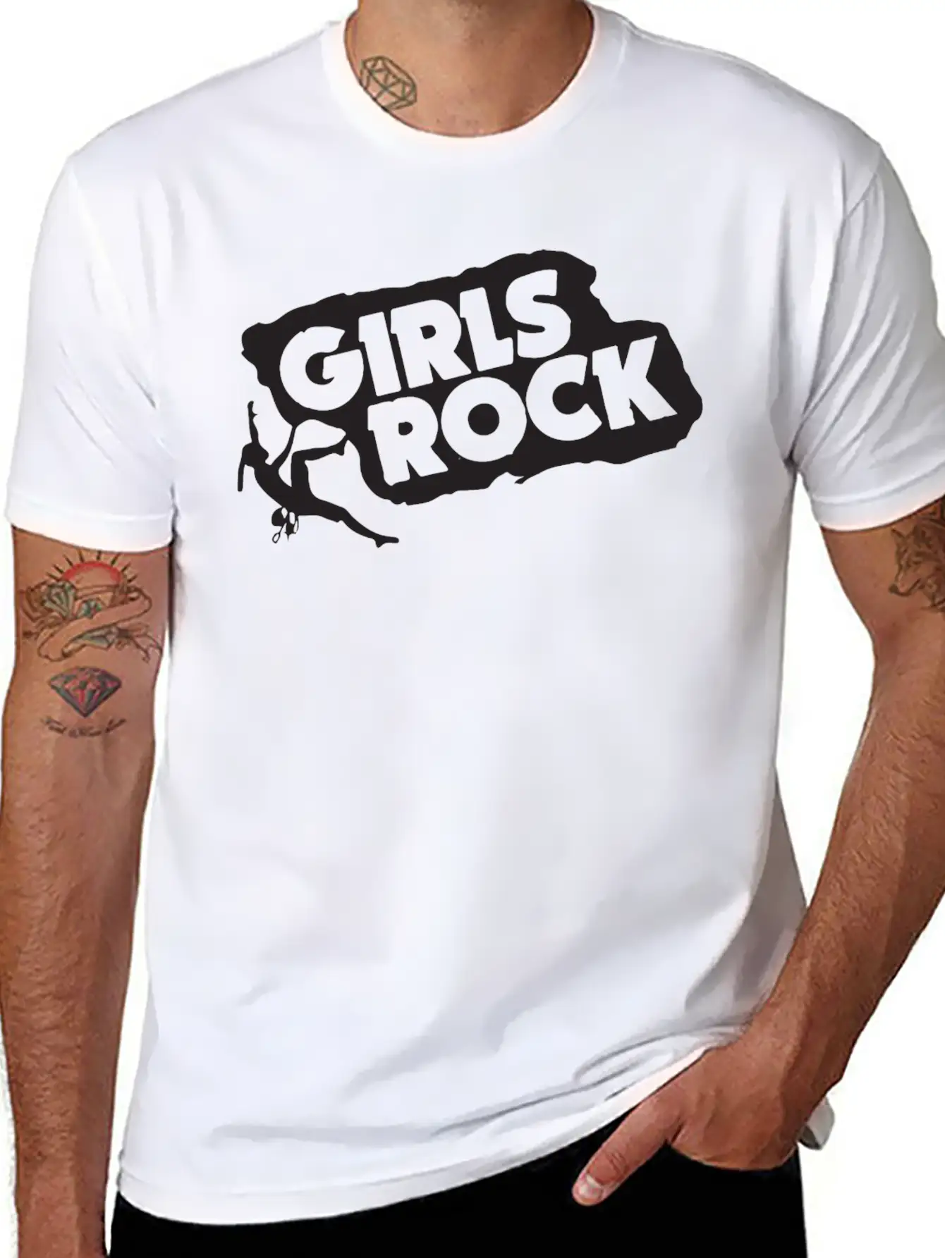 Girls Rock Unisex Casual T-Shirt – Clean Design For Daily Comfort