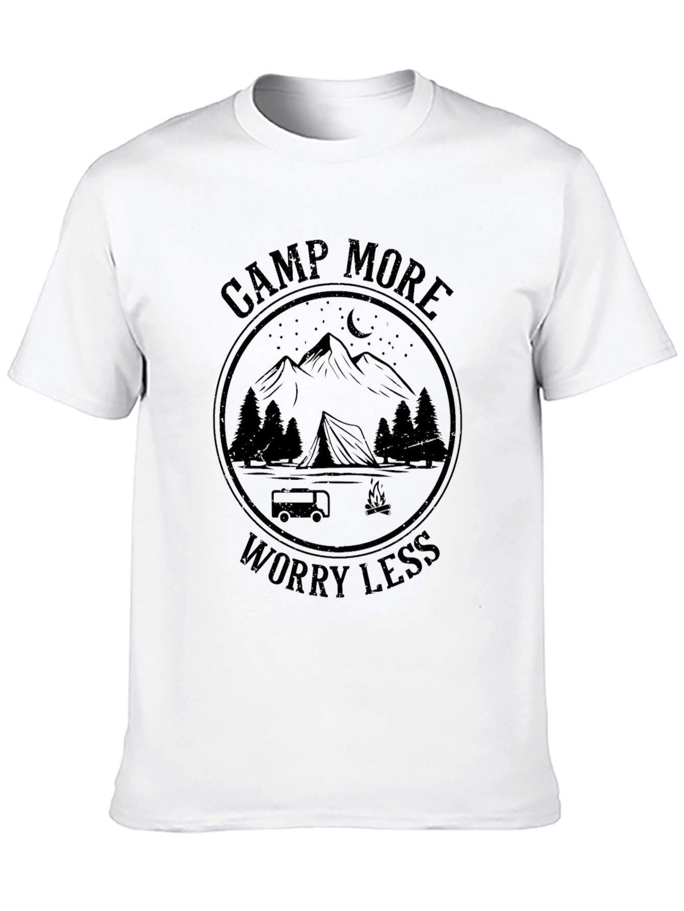 Camp More Worry Less Graphic T-Shirt