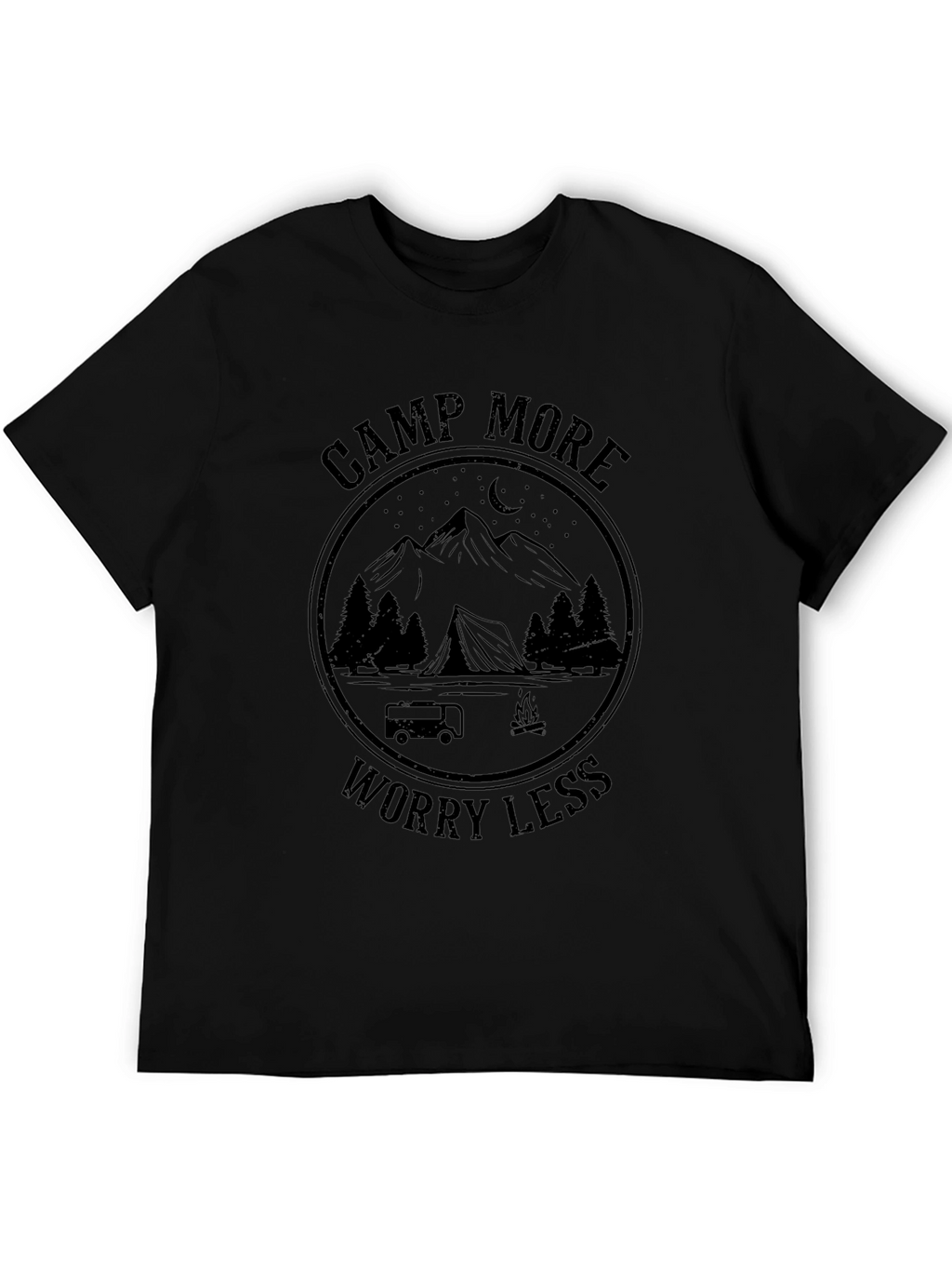 Camp More Worry Less Graphic T-Shirt