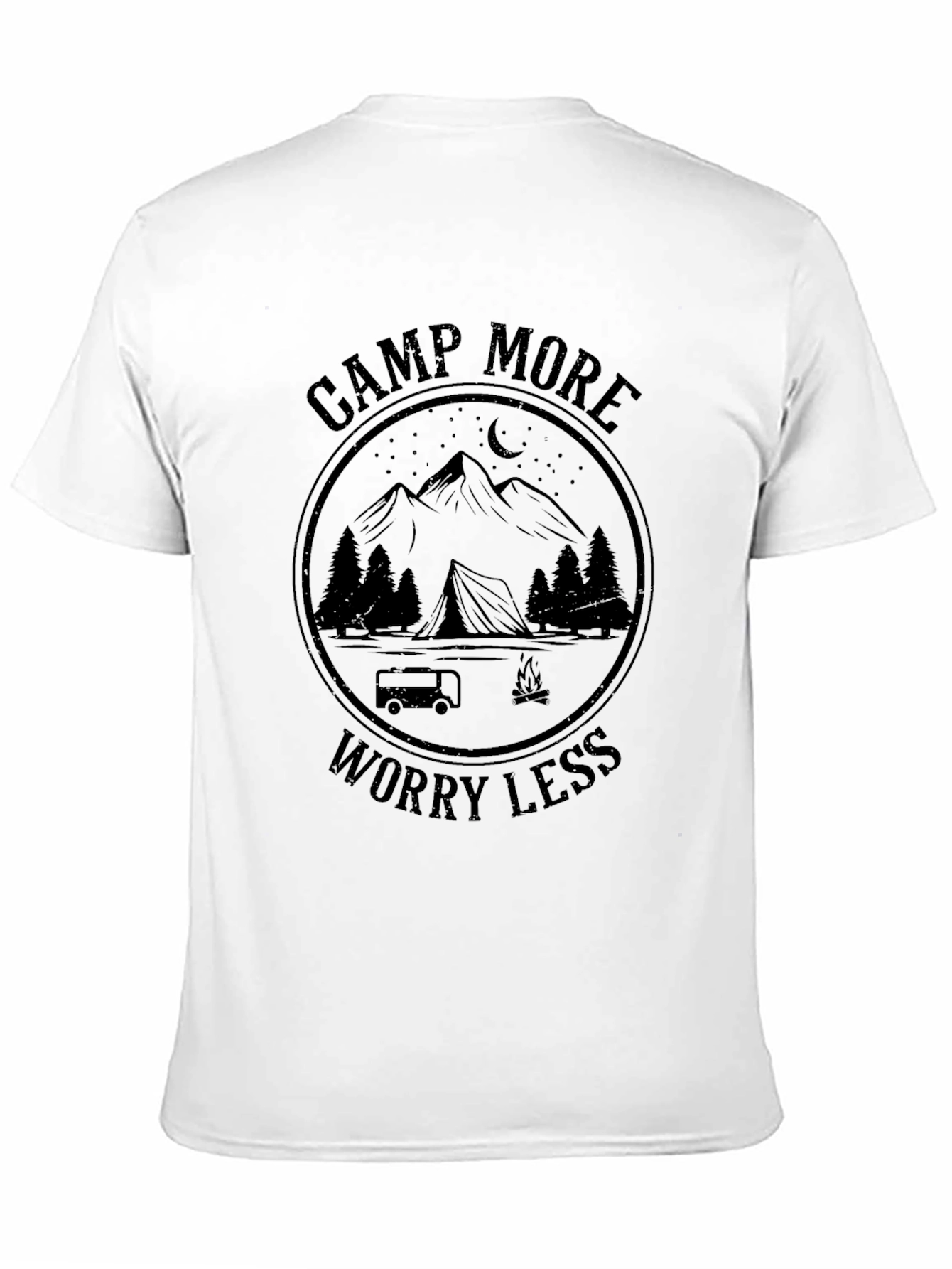 Camp More Worry Less Graphic T-Shirt