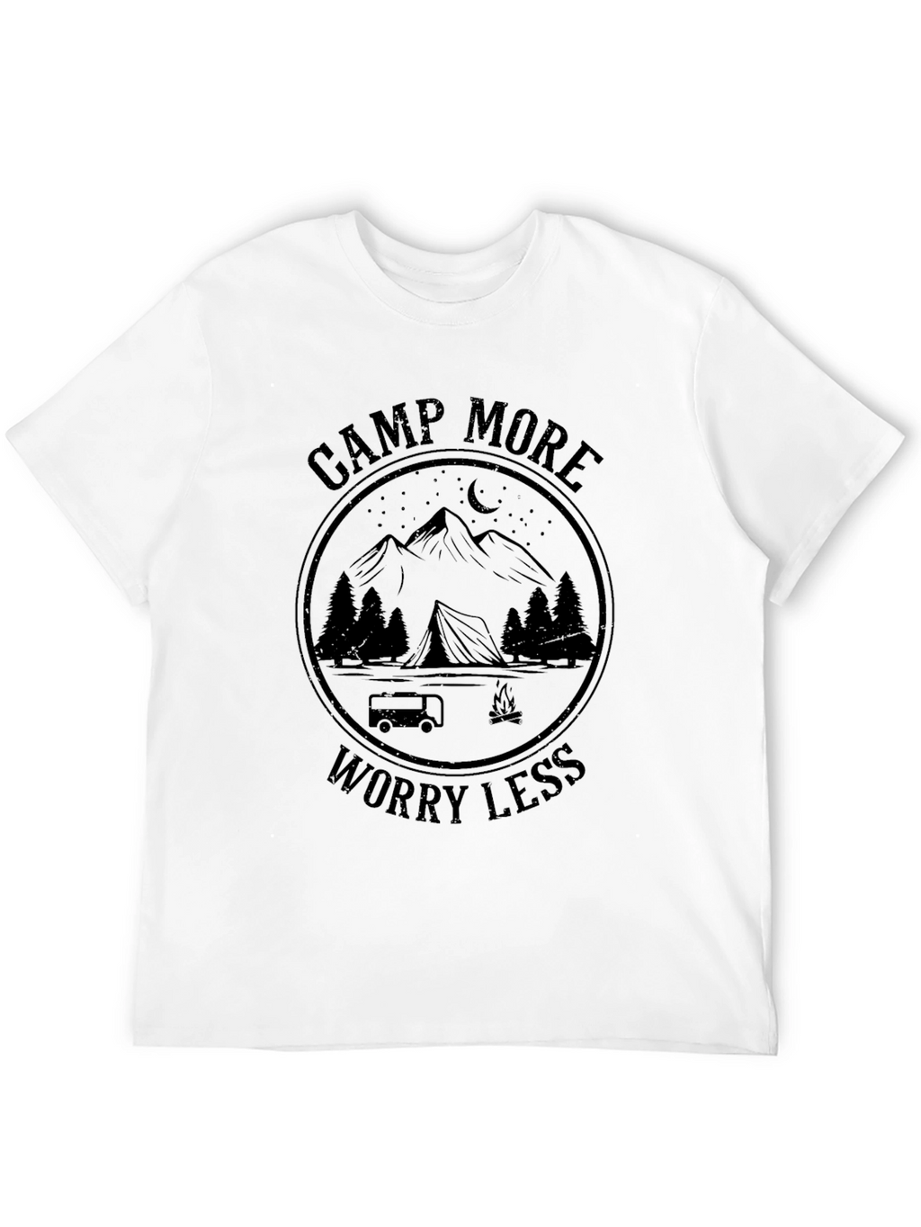 Camp More Worry Less Graphic T-Shirt