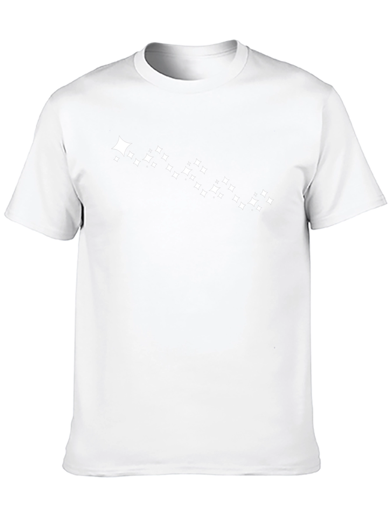 Mens Black T-Shirt with Starry Design