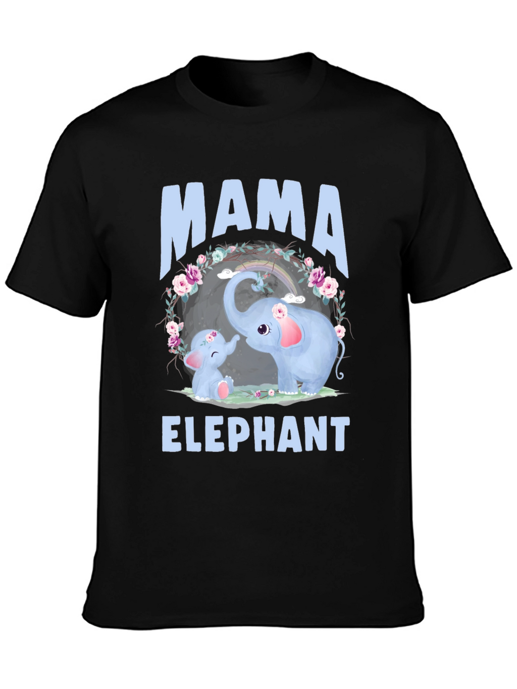Mama Elephant Graphic Tee - Cute Family T-Shirt
