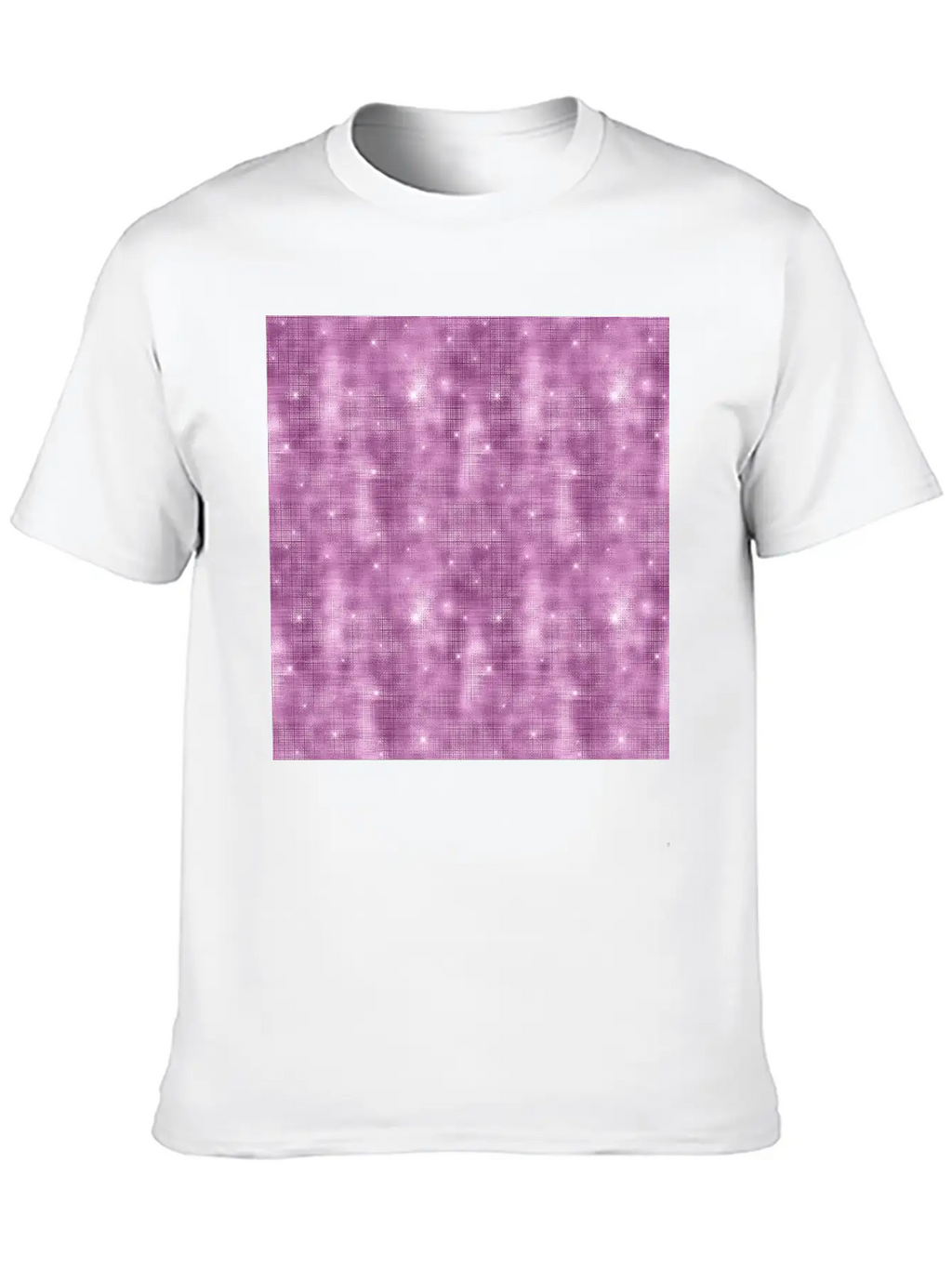 Glam Mauve Diamond Shimmer Glitter Unisex Casual T-Shirt – Clean Design For Daily Comfort