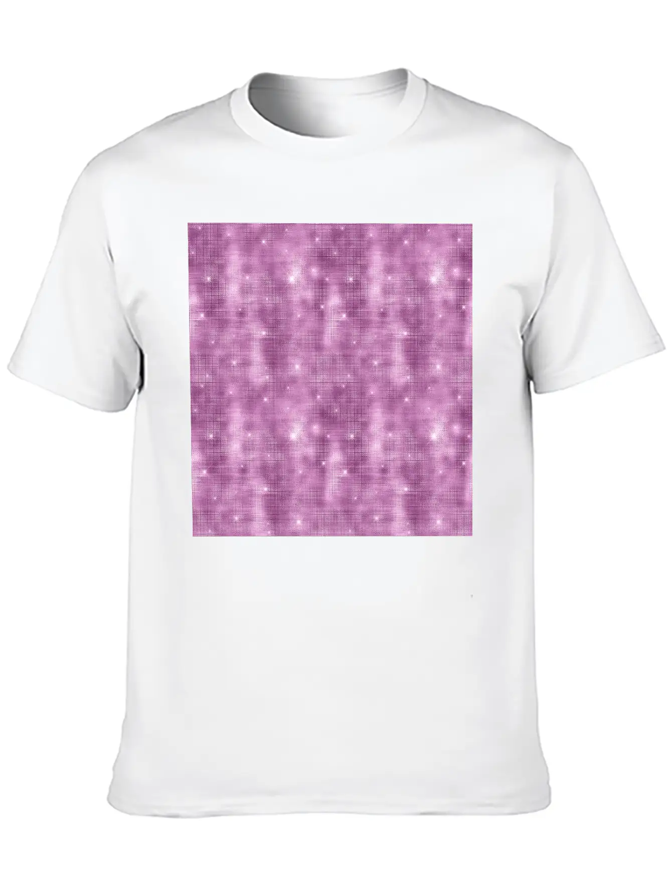 Glam Mauve Diamond Shimmer Glitter Unisex Casual T-Shirt – Clean Design For Daily Comfort