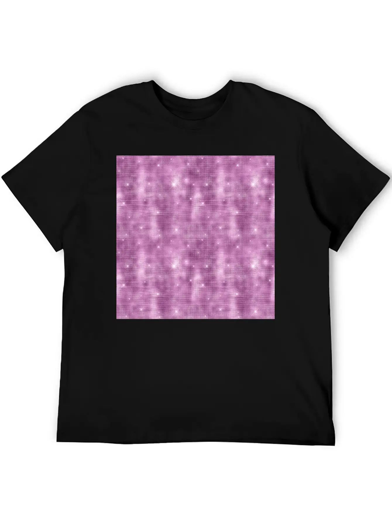 Glam Mauve Diamond Shimmer Glitter Unisex Casual T-Shirt – Clean Design For Daily Comfort