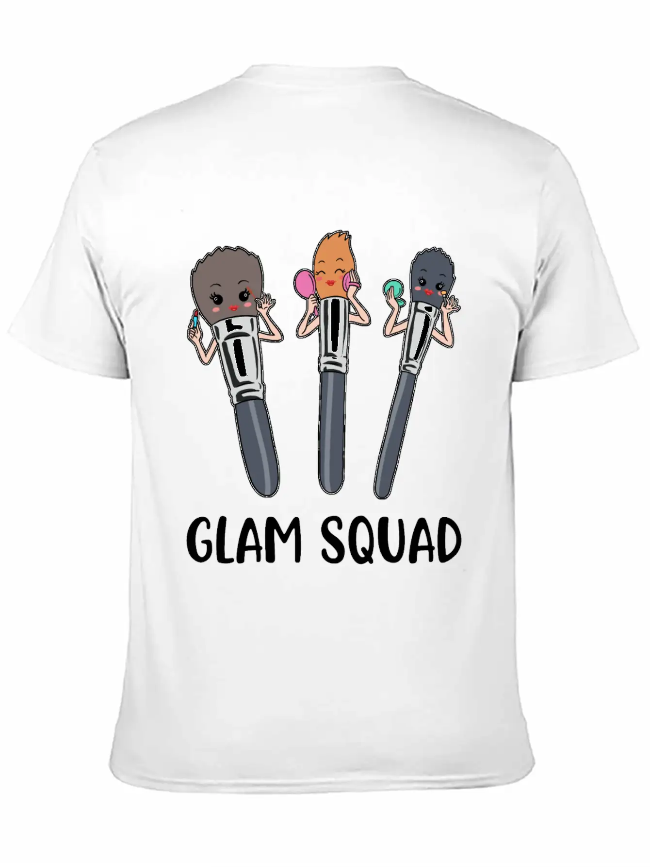 Glam Squad Funny Makeup Artist Gift Essential Cotton Tee For Daily Outfits – Unisex Style