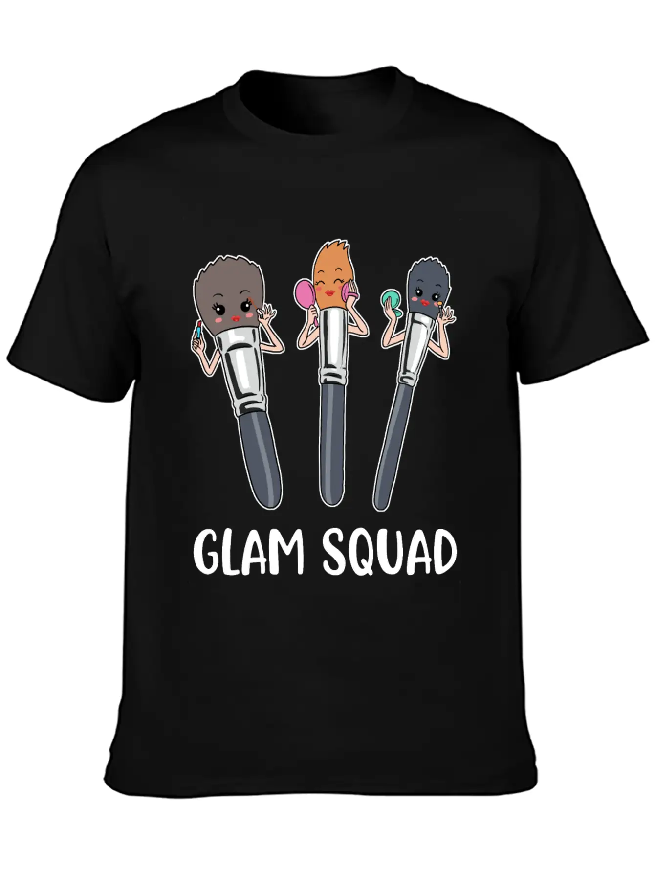 Glam Squad Funny Makeup Artist Gift Essential Cotton Tee For Daily Outfits – Unisex Style