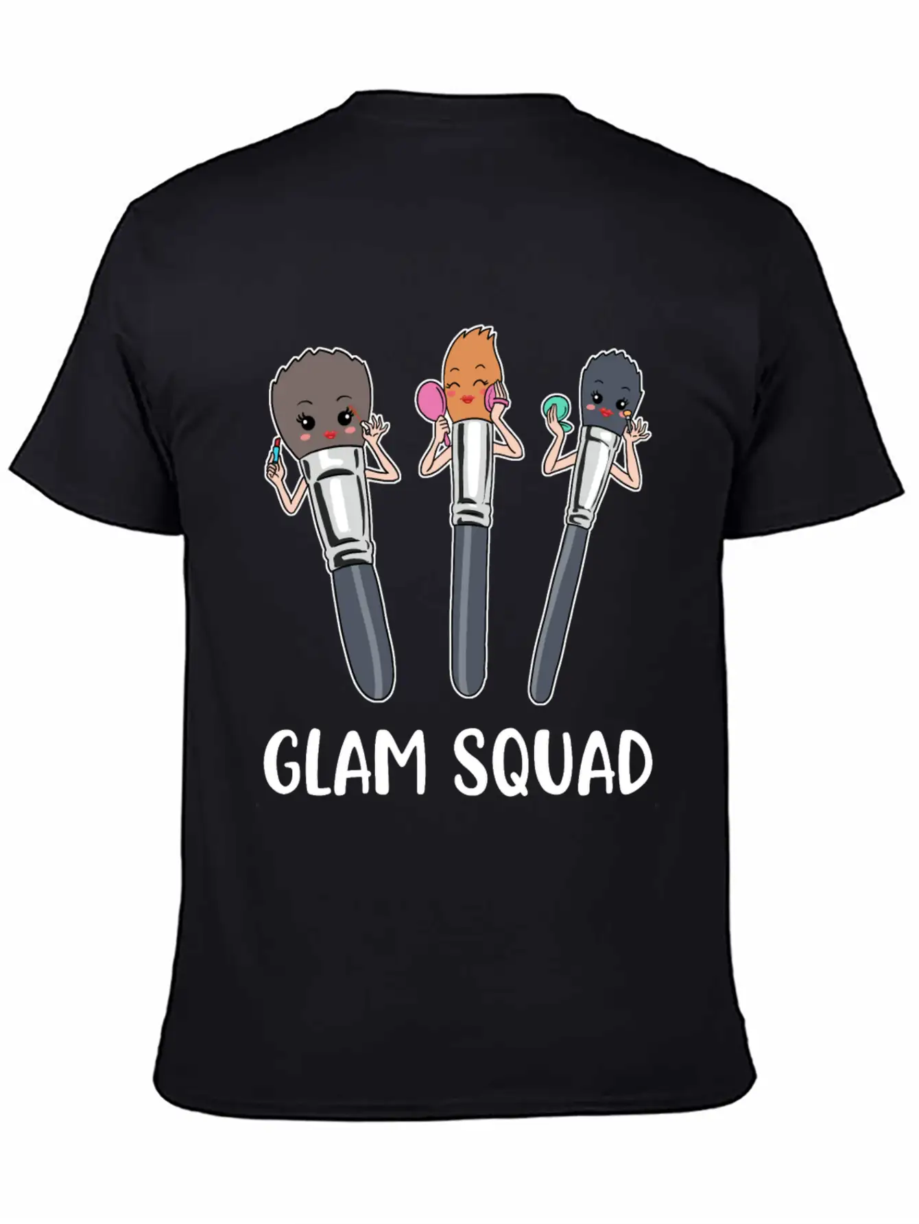 Glam Squad Funny Makeup Artist Gift Essential Cotton Tee For Daily Outfits – Unisex Style