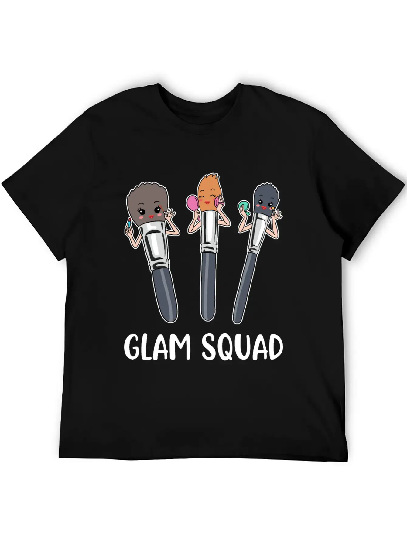 Glam Squad Funny Makeup Artist Gift Essential Cotton Tee For Daily Outfits – Unisex Style