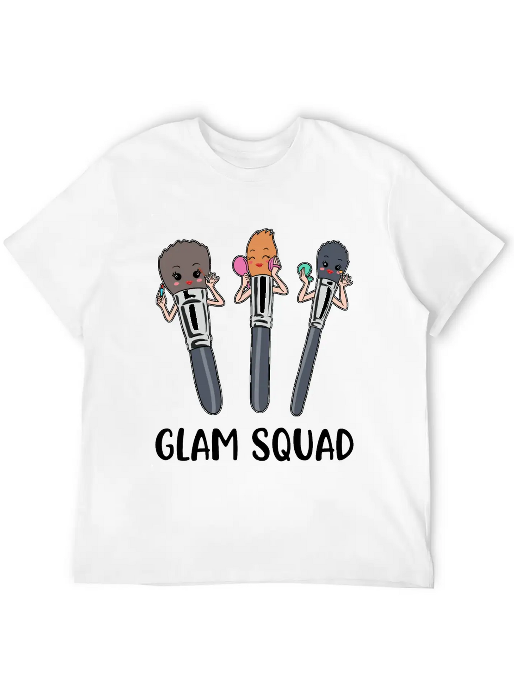 Glam Squad Funny Makeup Artist Gift Essential Cotton Tee For Daily Outfits – Unisex Style