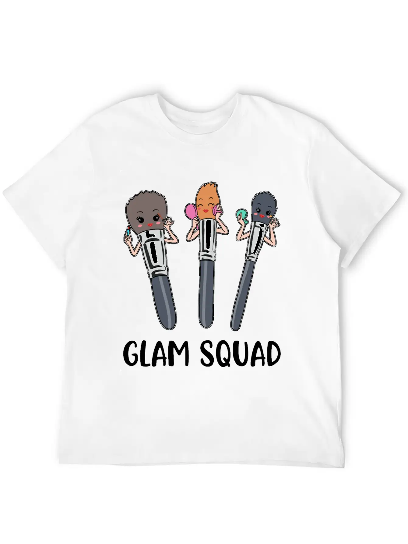 Glam Squad Funny Makeup Artist Gift Essential Cotton Tee For Daily Outfits – Unisex Style