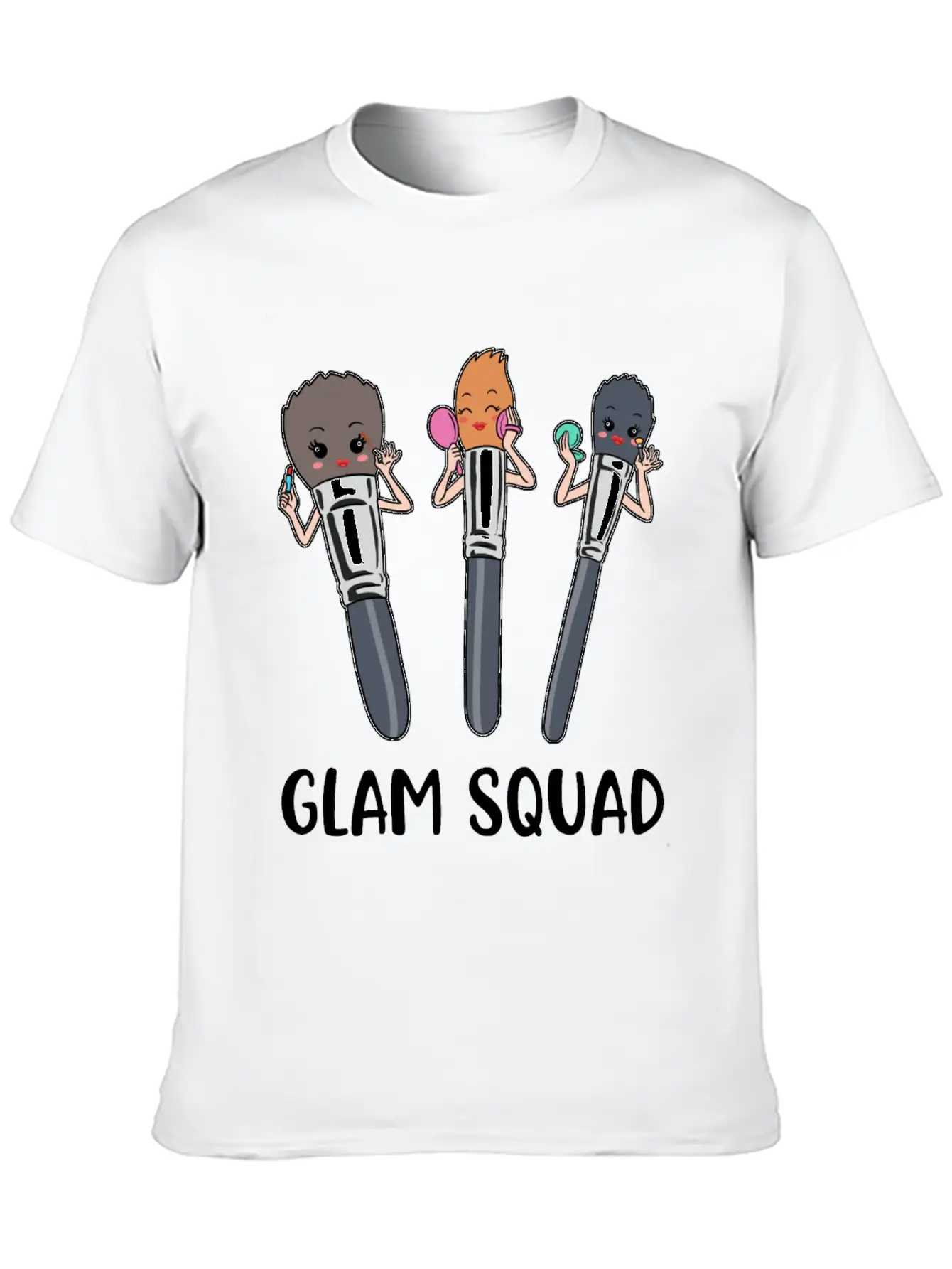 Glam Squad Funny Makeup Artist Gift Essential Cotton Tee For Daily Outfits – Unisex Style