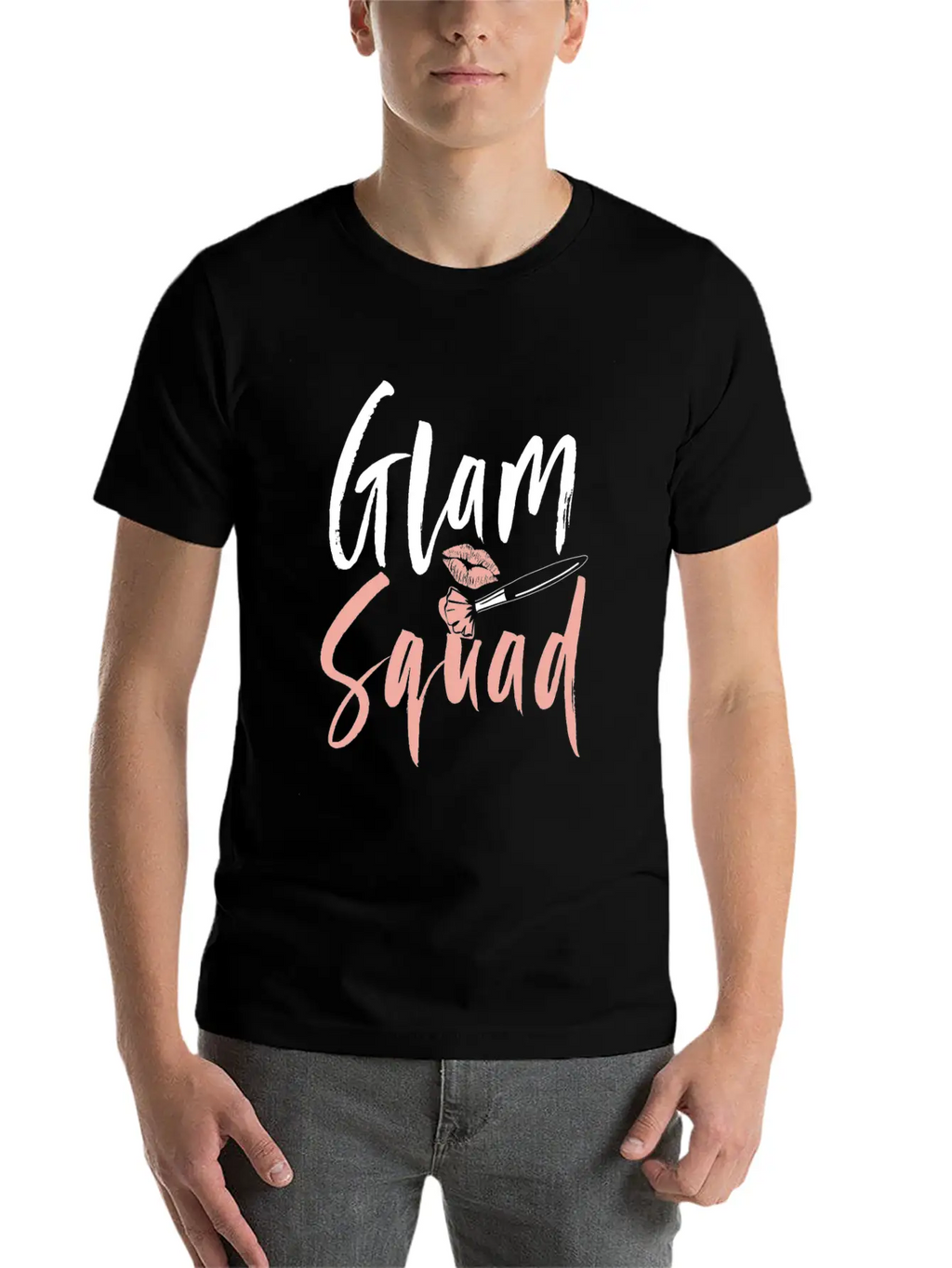 Glam Squad Funny Makeup Cheer Classic Cotton Tee – Unisex Comfort For Any Season