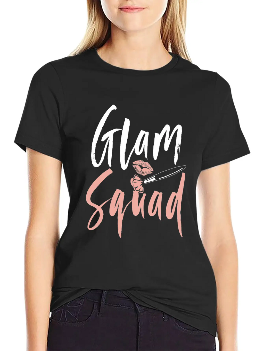 Glam Squad Funny Makeup Cheer Classic Cotton Tee – Unisex Comfort For Any Season