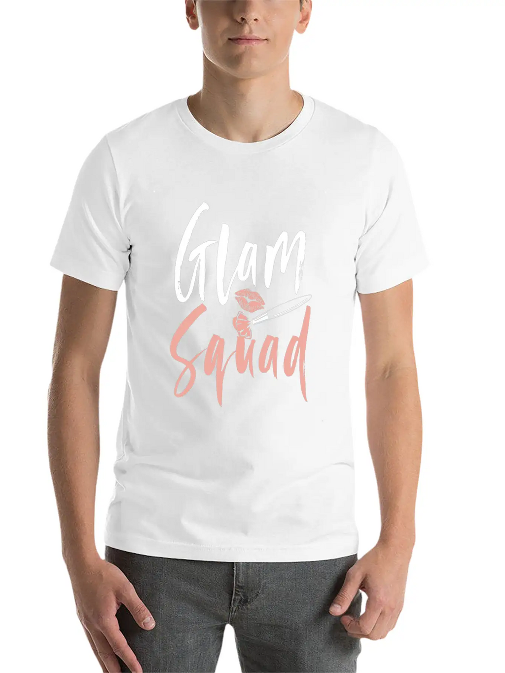 Glam Squad Funny Makeup Cheer Classic Cotton Tee – Unisex Comfort For Any Season