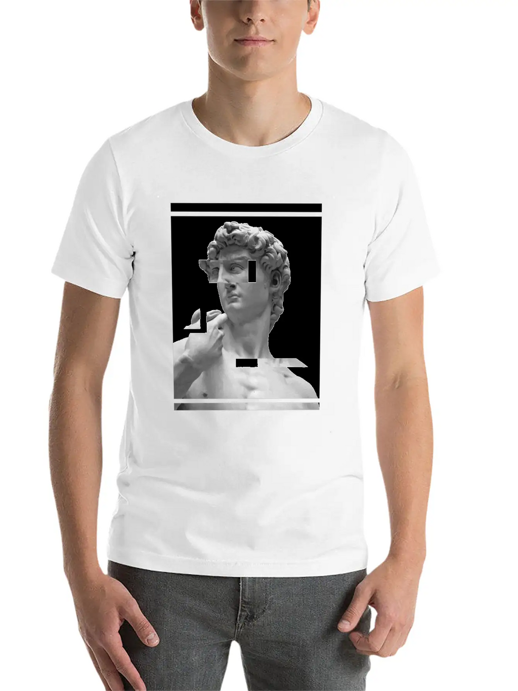 Glitch Greek Bust | Aesthetic Vaporwave Relaxed Everyday Tee – Lightweight And Durable Cotton