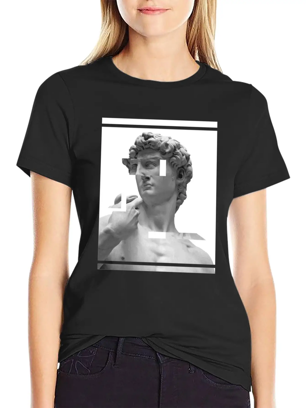 Glitch Greek Bust | Aesthetic Vaporwave Relaxed Everyday Tee – Lightweight And Durable Cotton